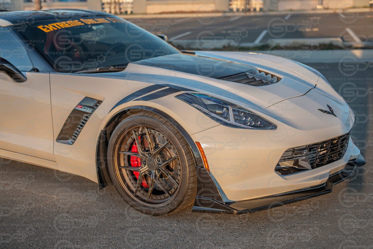 2014-2019 Corvette C7 CARBON FLASH Front Wheel Molding Trim Fender Flares